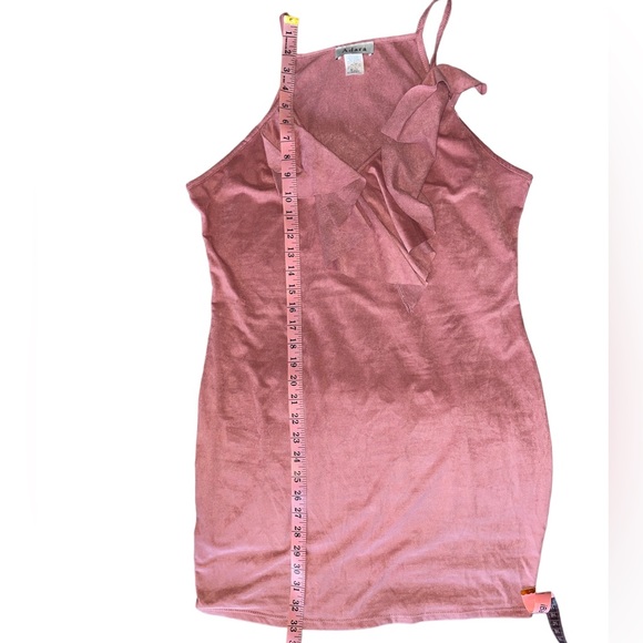 Adara Ruffled V-neck Mini Dress/Tunic Mauve Blush - Picture 7 of 9